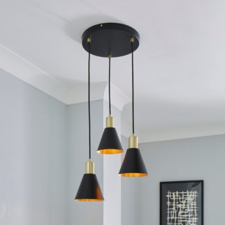 An Image of Santi Cluster Ceiling Fitting Black