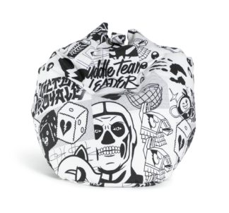 An Image of Fortnite Kids Black & White Fanzine Bean Bag