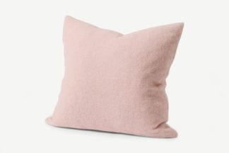 An Image of Burley Wool Blend Cushion, 45 x 45 cm, Dusky Pink