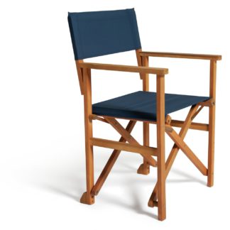 An Image of Habitat Wooden Director Chair - Blue