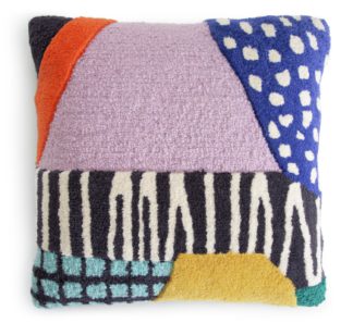 An Image of Habitat Tufted Wool Cushion - Multicoloured - 43x43cm