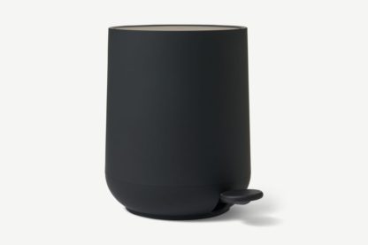 An Image of Zone Denmark Nova Pedal Bin, 3L, Matte Black Steel