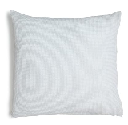 e66e451b700ba7a45ab614abb10c3e30ba9d56a0d0208e184accaa1e7ebb92b6.jpg An Image of Habitat Waffle Patterned Cushion - White - 59x59cm