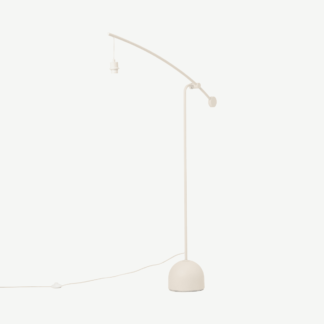 An Image of Strand Overeach Floor Lamp Base, Ivory Metal