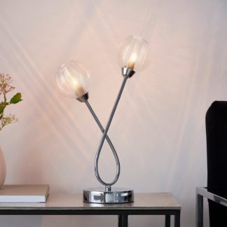 An Image of Tatton Table Lamp - Chrome