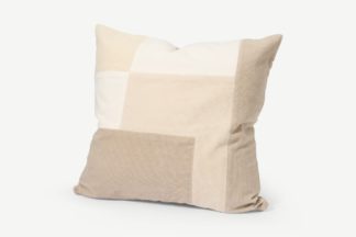 An Image of Noaz 100% Cotton Corduroy Cushion, 50 x 50 cm, Neutral