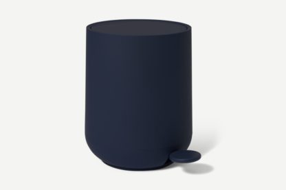 An Image of Zone Denmark Nova Pedal Bin, 3L, Matte Midnight Blue Steel