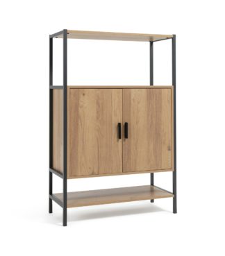 An Image of Habitat Loft Living 2 Door Cabinet - Oak