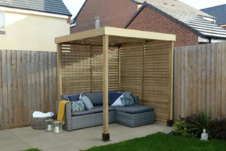 An Image of Forest Garden Modular Pergola with 2 Side Panels