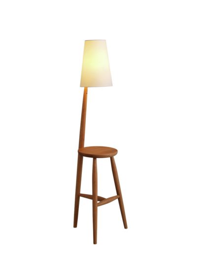 An Image of Habitat Wallace Complete Floor Lamp - Oak