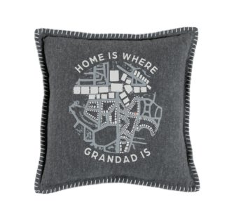 An Image of Argos Home Grandad Cushion - Grey