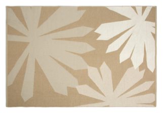 An Image of Habitat Palm Tree Jute Woven Rug - Natural - 120x170cm