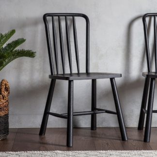 An Image of Denton Set of 2 Dining Chairs Black