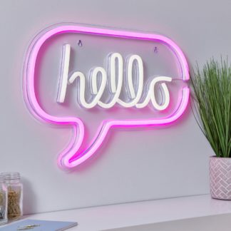 An Image of Hello Neon Sign MultiColoured