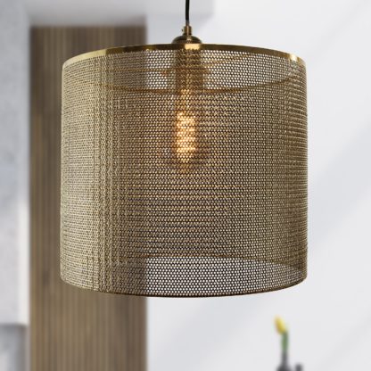 An Image of Amina Easyfit Shade - Brass