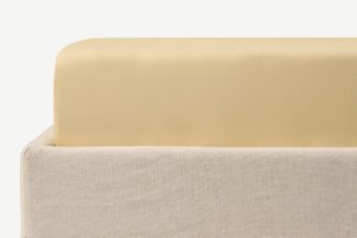 An Image of Solar 100% Cotton Fitted Sheet, King, Natural