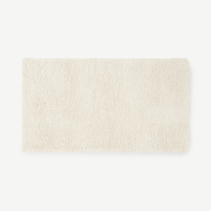 An Image of Mala Pile Bedside Runner, 60 x 110 cm, Off-White