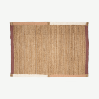 An Image of Zambo Jute Rug, Large 160 x 230 cm, Natural & Terracotta