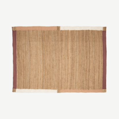 An Image of Zambo Jute Rug, Large 160 x 230 cm, Natural & Terracotta