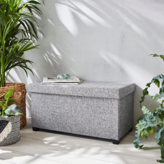 An Image of Outdoor Foldable Storage Ottoman Grey