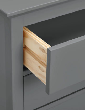 An Image of M&S Hastings Dark Grey 3 Drawer Chest, Dark Grey