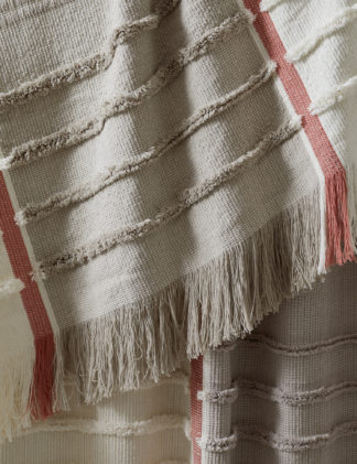 An Image of M&S X Fired Earth Marrakech Collection El Hara Tufted Throw