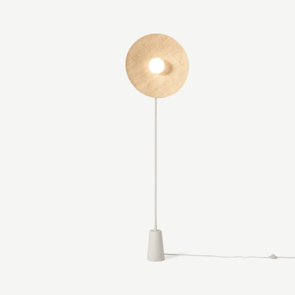 An Image of Bionda Floor Lamp, Natural & Opal Glass