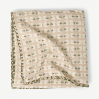 An Image of Klara Lambswool Blend Throw, 200 x 200 cm, Neutral