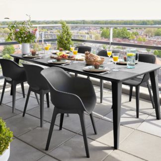 An Image of Lima Table and 6 Chair Set Grey