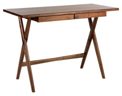 An Image of Habitat Roscoe 2 Drawer Desk - Walnut