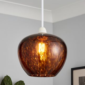 An Image of Tortoise Shell Glass Easy Fit Shade