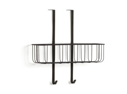 An Image of Habitat Over Door Single Caddy - Matt Black