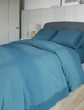 An Image of M&S Pure Cotton Ruffle Edge Bedding Set