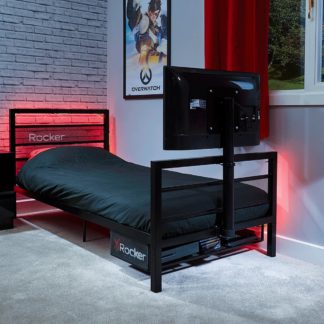 An Image of X Rocker Basecamp Gaming Bed with TV VESA Mount Black