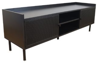 An Image of Lloyd Pascal 2 Door TV Unit - Black