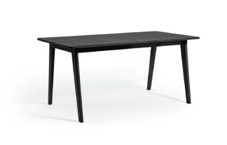 An Image of Habitat Nel Wood 4 Seater Dining Table - Black