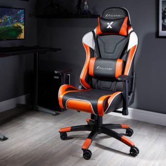 An Image of X Rocker Agility Sport Office Gaming Chair Orange