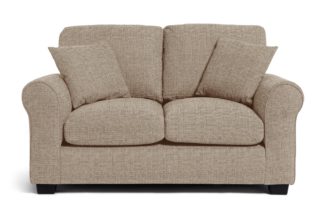 An Image of Habitat Lisbon 2 Seater Fabric Sofa - Beige