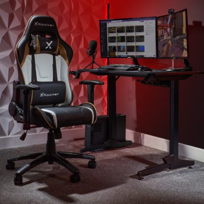 An Image of X Rocker Agility Junior Esports Gaming Chair Blue