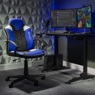 An Image of X Rocker Saturn Junior Esport Gaming Chair Blue