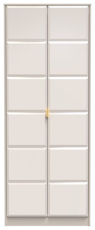 An Image of Calvello 2 Door Wardrobe - Off White