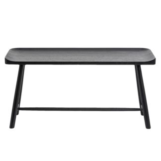 An Image of Loxwood Black Dining Bench Black