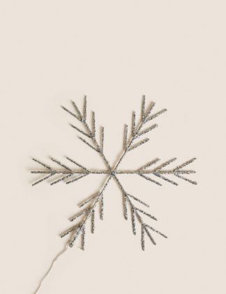 An Image of M&S Light Up Snowflake In Tree Decoration