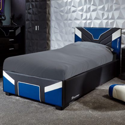 An Image of X Rocker Cerberus Single Gaming Bed in a Box Red and White