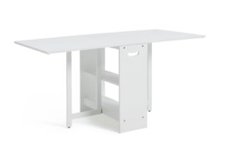 An Image of Habitat Toby Wood Effect 4 Seater Dining Table - White