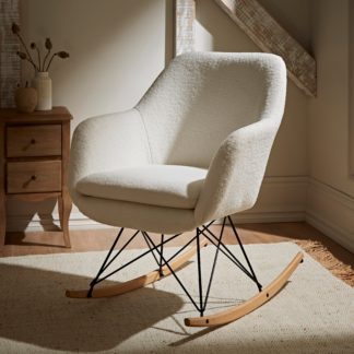An Image of Iris Sherpa Rocking Chair Ivory