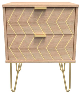 An Image of Tivoli 2 Drawer Bedside Table - Oak