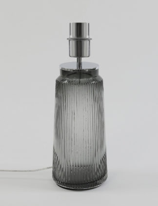 An Image of M&S Ridged Glass Table Lamp Base