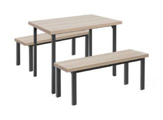 An Image of Habitat Zayn Dining Table & 2 Benches