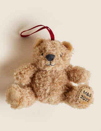 An Image of M&S Hanging Spencer Bear Decoration